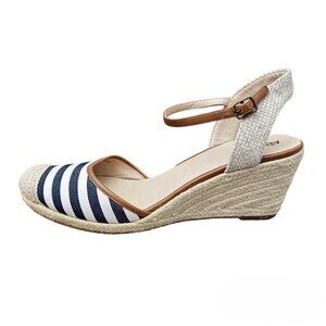 ❤️Abound Simone Stripe Crochet Espadrille Wedge Boho Sandals